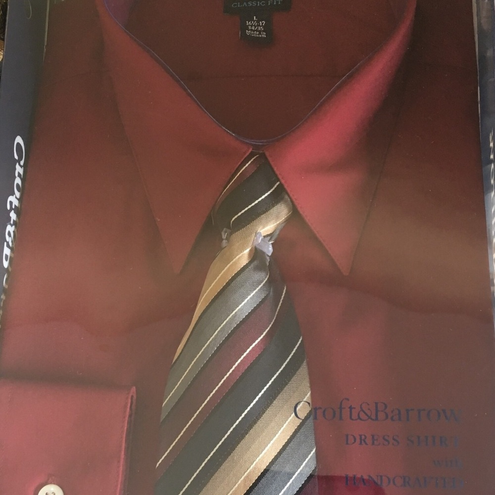 Burgundy Shirt and Tie